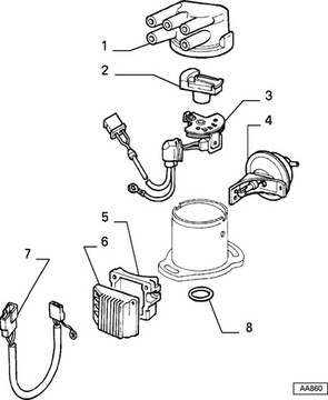 KUPOLE ROZDĚLOVAČE ZAPALOVACÍ FIAT OE 9 939 789