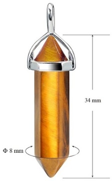 КУЛОН с камнем ТИГРОВЫЙ ГЛАЗ, колье в подарок
