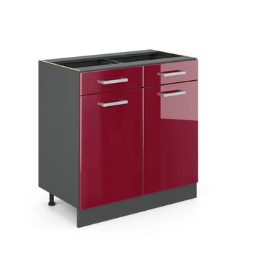 R-LINE SZAFKA DOLNA 80 BORDO SZUFLADA VICCO