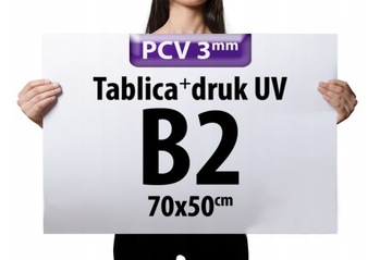 Tablica Szyld Druk UV Plansza PCV 3mm B2