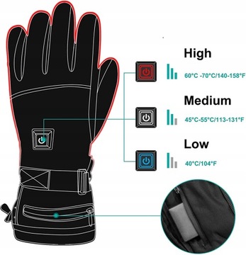 ПЕРЧАТКИ С ПОДОГРЕВОМ, ВОДОНЕПРОНИЦАЕМЫЕ ЗИМНИЕ L