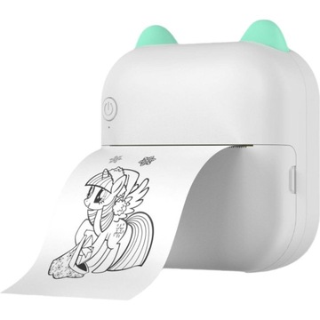 МИНИ ПОРТАТИВНЫЙ ТЕРМОПРИНТЕР ПОДАРОК ​​ДЕТЯМ КОШКА ДРУКУЗЬ + РОЛИК
