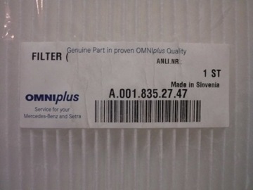 Filtr MERCEDES A0018352747