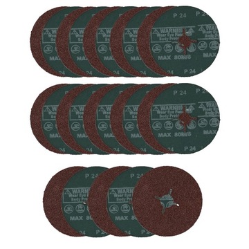 PAPIER ŚCIERNY KRĄŻKI FIBROWE 125mm P24 x 25 szt
