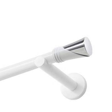Nowoczesny karnisz 360 cm 19 mm elegancki biały