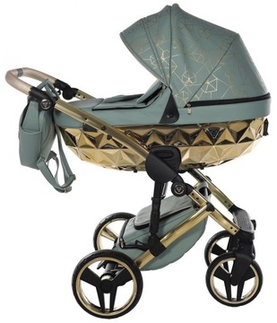 nowoczesny wózek JUNAMA HEART 2w1 khaki 03