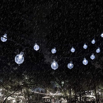 СОЛНЕЧНАЯ САДОВАЯ ГИРЛЕНД-СВЕТИЛЬНИК 50 LED Холодная 9,5м