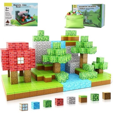 БОЛЬШИЕ МАГНИТНЫЕ СТРОИТЕЛЬНЫЕ БЛОКИ МАГНИТНЫЕ БЛОКИ лесной замок