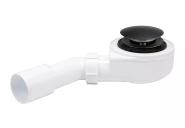 Syfon brodzika niski fi 50 mm klik-klak czarny mat