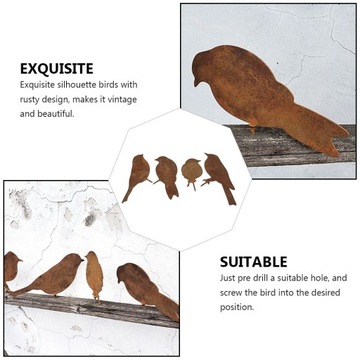 МЕТАЛЛИЧЕСКИЕ ПТИЦЫ МИНИАТЮРНЫЕ ПТИЦЫ ДЕКОРАТИВНЫЕ УКРАШЕНИЯ