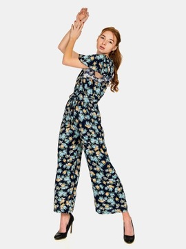 ЖЕНСТВЕННЫЙ СВОБОДНЫЙ ЭЛЕГАНТНЫЙ ЛЕТНИЙ КОМБИНЕЗОН-КОНВЕРТ С ЦВЕТОЧНЫМ ВЫРЕЗОМ M