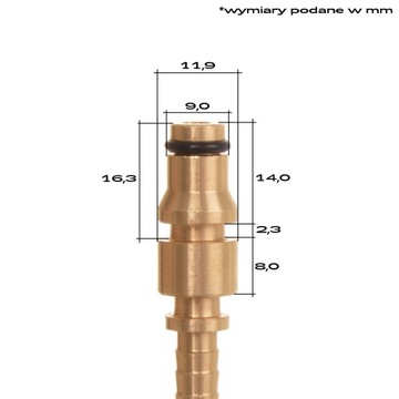 Шланговая заглушка для шайбы Bosch Black Decker 9 мм