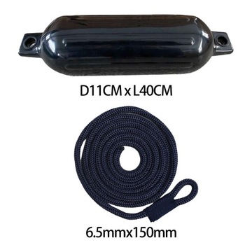 Буй для швартовки лодки, солнцезащитный, 4x16 дюймов, с черной веревкой