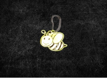 БРЕЛОК СВЕТООТРАЖАЮЩИЙ КУЛОН НА ЦЕПИ СВЕТООБРАЗИТЕЛЬНЫЙ КУЛОН «ПЧЕЛА»