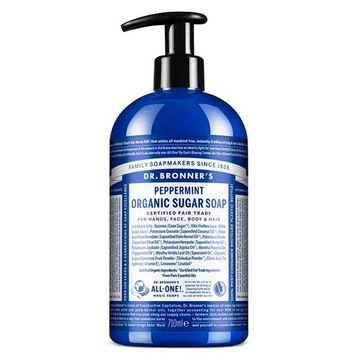 Mydło Organic Sugar Soap Dr. Bronner's 710 ml miętowe