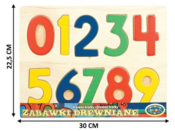 UKŁADANKA DREWNIANA KOLOROWE CYFERKI