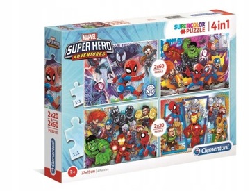 Puzzle 2x20+2x60el Adventures Marvel 24769