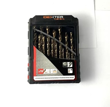 ZESTAW WIERTEŁ DO METALU DEXTER PRO 19SZT