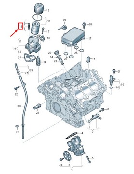 ASO VW VENTIL FILTRU OLEJE MOTORY V8 06M103175C