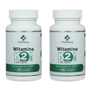 WITAMINA K2 MK-7 100mcg 2x120tab naturalna z NATTO