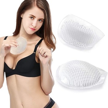 СИЛИКОНОВЫЕ ВСТАВКИ PUSH UP ДЛЯ БЮСТГАЛТЕРА, ДЫШАЩИЕ, ПЕРФОРИРОВАННЫЕ