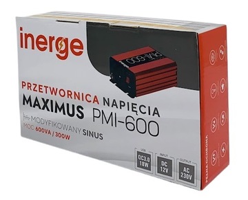 PRZETWORNICA NAPIĘCIA SAMOCHODOWA 12V/230V 600W MODYFIKOWANY SINUS USB 3.0