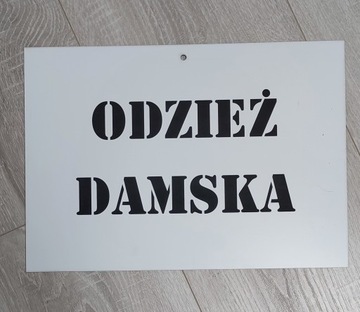 TABLICZKA ODZIEŻ DAMSKA A4
