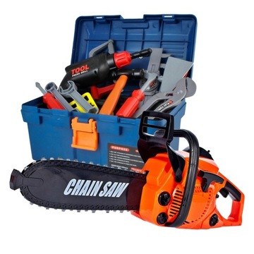 НАБОР «Сделай сам» ИНСТРУМЕНТЫ детская МОТОРНАЯ ПИЛА Шлем Очки Перчатки