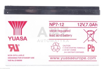 YUASA NP7-12 АККУМУЛЯТОРНАЯ СИГНАЛИЗАЦИЯ ИБП 12 В 7 Ач AGM