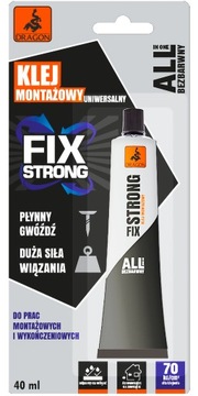 Klej montażowy Fix Strong płynny gwóźdź bezbarwny 40 ml Dragon