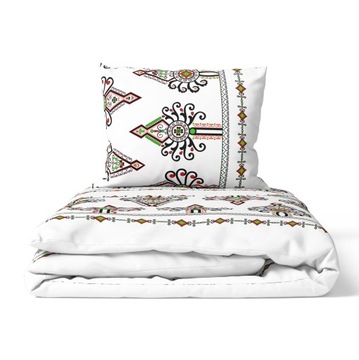 POŚCIEL Z KORY 200x220cm PREMIUM 100% BAWEŁNA KORA Parzenica biała