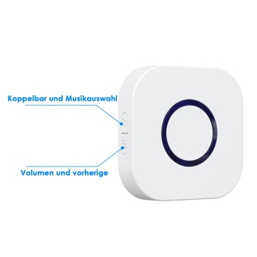 батареи БЕСПРОВОДНОЙ ДВЕРНОЙ ЗВОНОК IP44 Водонепроницаемый 1 передатчик + 2 приемника