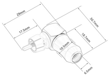 УГЛОВЫЕ РАЗЪЕМЫ RCA CINCH NAKAMICHI HQ OFC GOLD 2 шт.
