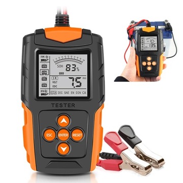CYFROWY TESTER DO AKUMULATORÓW BATERII 12V 24V UNIWERSALNY 3Ah-200Ah
