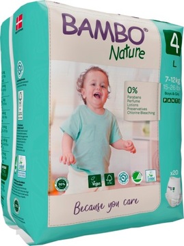 Подгузники Bambo Nature 4 шт., 7-12 кг (20 шт.)