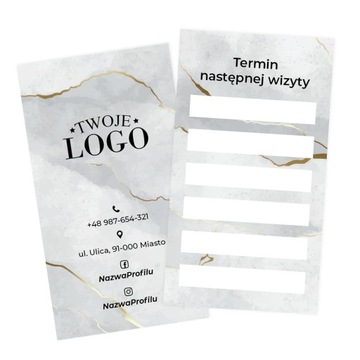 Terminarzyki firmowe wizytówki z datą 100