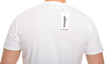 WRANGLER t-shirt WHITE s/s GRAPHIC LOGO TEE_ L 40