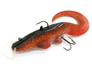 DO TROLLINGU uzbrojona guma DAM CATFISH CURL TAIL 25cm / 220g - Brown 201