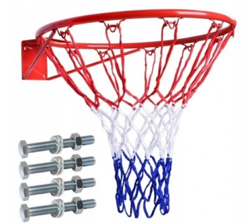 OBRĘCZ METALOWA DO GRY W KOSZA KOSZYKÓWKI SIATKA KOSZ MOCNA SOLIDNA 45 cm