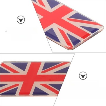 NAKLEJKI SAMOCHODOWE 3D UK FLAG NAKLEJKA UNION JACK ALUMINIOWA