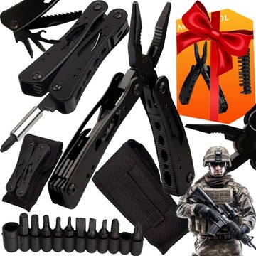 NIEZNISZCZALNY MULTITOOL NARZĘDZIE WIELOFUNKCYJNE ETUI ZESTAW SURVIVAL XXXL