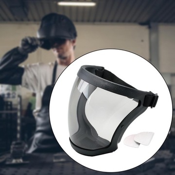 Pełna osłona twarzy Lekka, przeciwmgielna osłona twarzy, czarno-szara