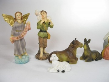 ŚLICZNE Figurki Figury do Szopki Bożonarodzeniowej 11-części maks. 9cm wys.