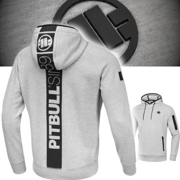 PITBULL WEST COAST BLUZA MĘSKA Z KAPTUREM STAFFORD 300g SZARA XL