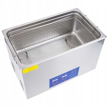 УЛЬТРАЗВУКОВАЯ ВАННА ДЛЯ МОЙКИ СТАЛЬНЫХ ДЕТАЛЕЙ С КОРЗИНОЙ 22л 480Вт + ЖИДКОСТЬ 5л