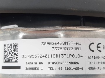 AIRBAG ULOŽENÍ ŘIDIČE BMW F90 G01 G02 F91 F92