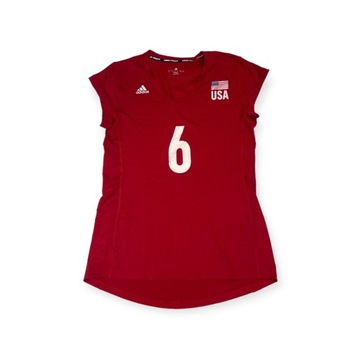 Koszulka damska T-shirt Adidas USA Volleyball 6 L