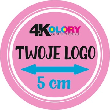 Naklejki Firmowe Reklamowe Logo Grafika 5cm ARKUSZ 250szt