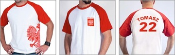 бело-красная футболка + ваш принт - XL