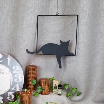 МЕТАЛЛИЧЕСКОЕ ПОДВЕСНОЕ УКРАШЕНИЕ КОШКА